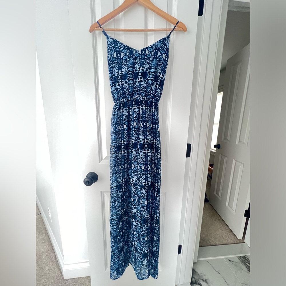 Abercrombie and Fitch- Blue maxi printed dress